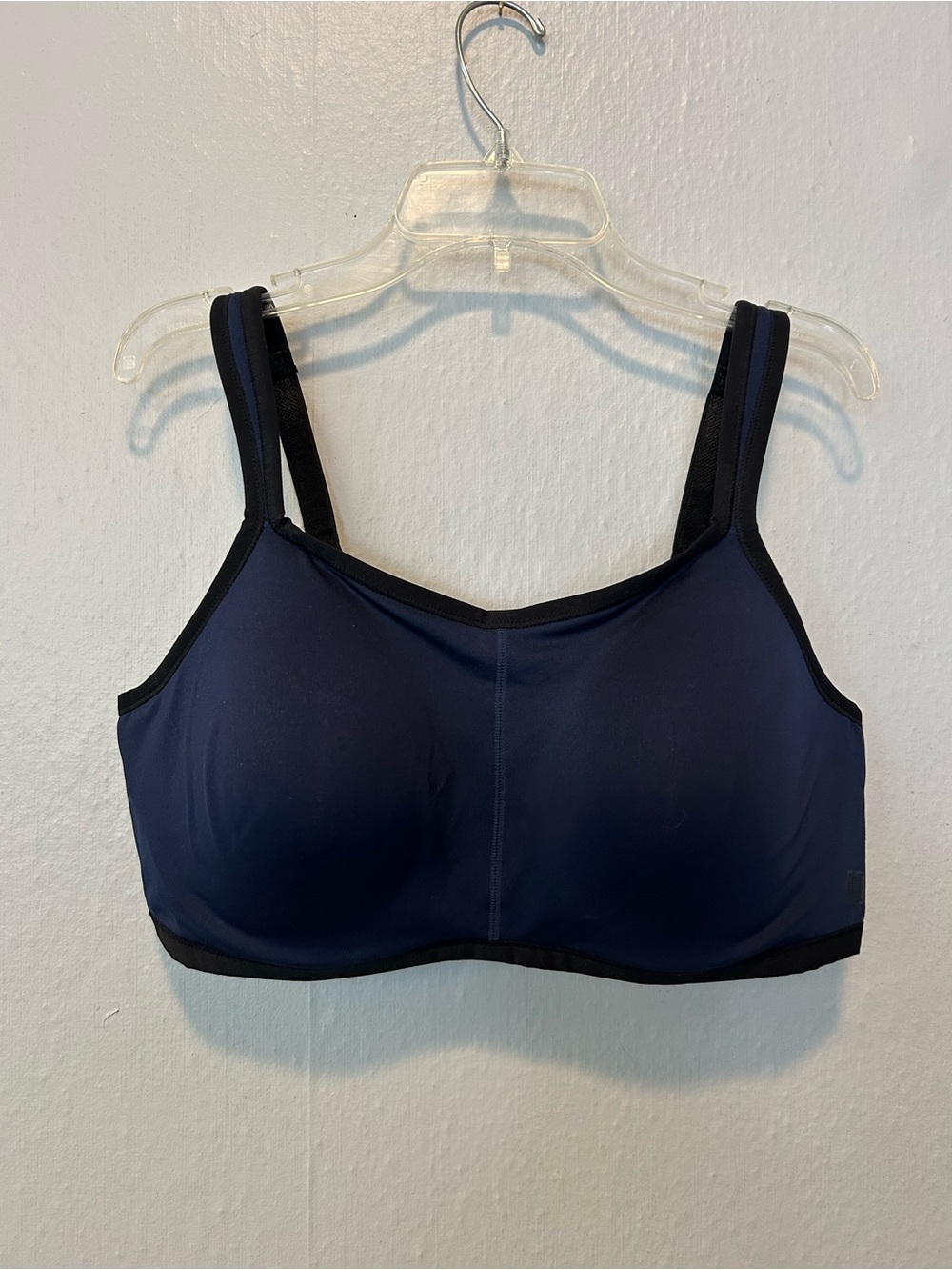 Natori Navy Sports Bra with Black Trim